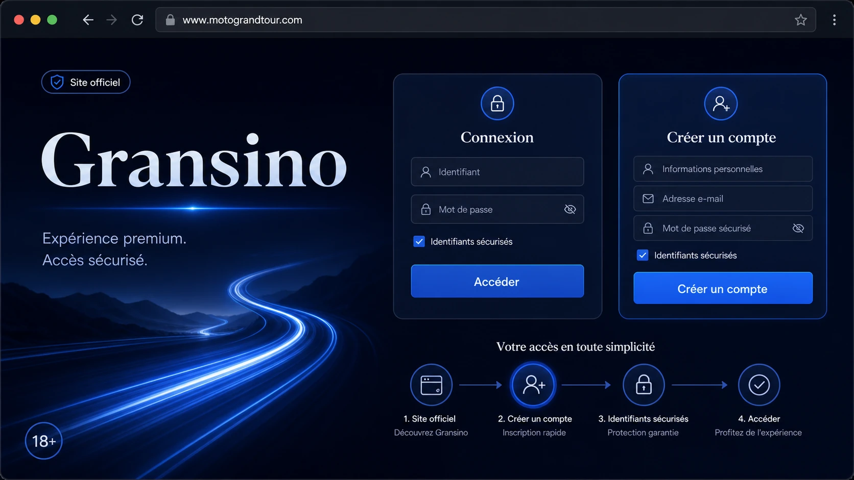 Comment accéder au Gransino online casino